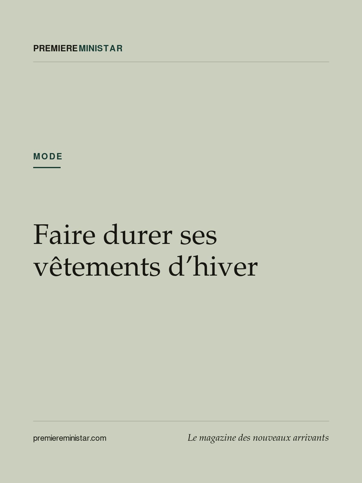 Faire durer ses vêtements d’hiver