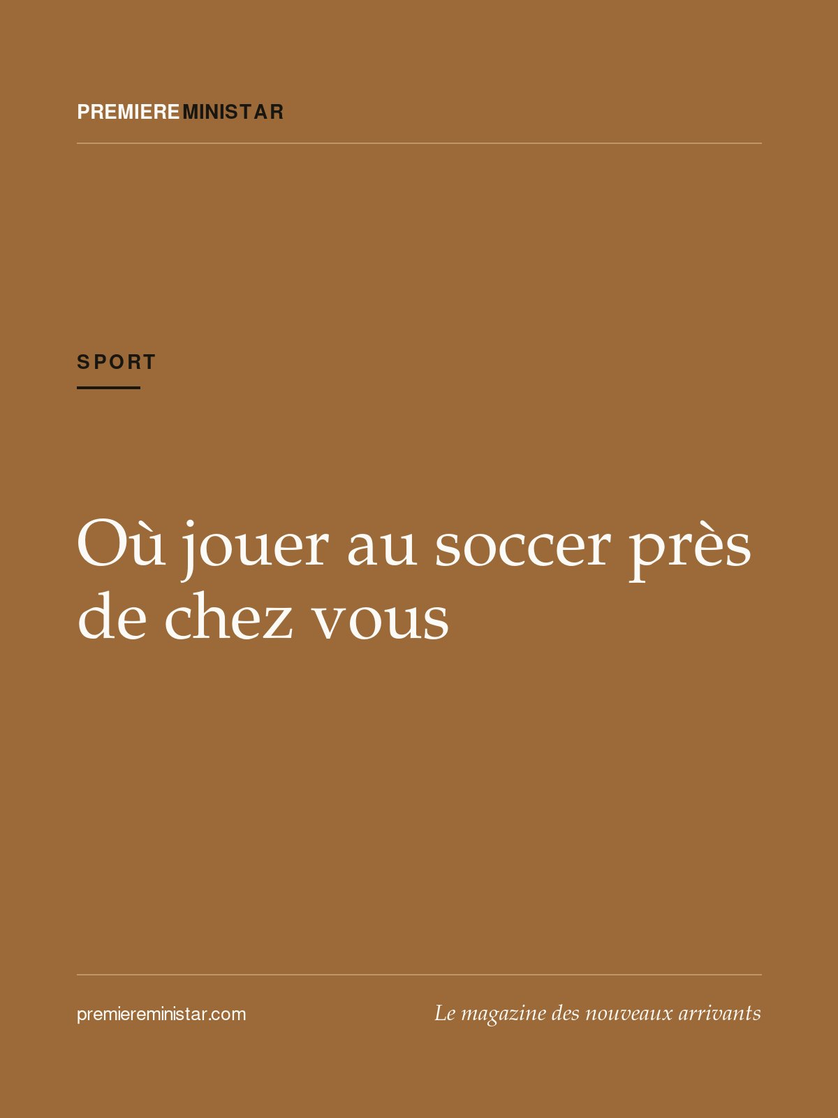 Où jouer au soccer près de chez vous
