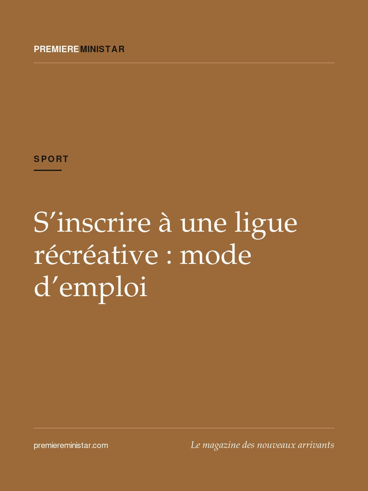 S’inscrire à une ligue récréative : mode d’emploi