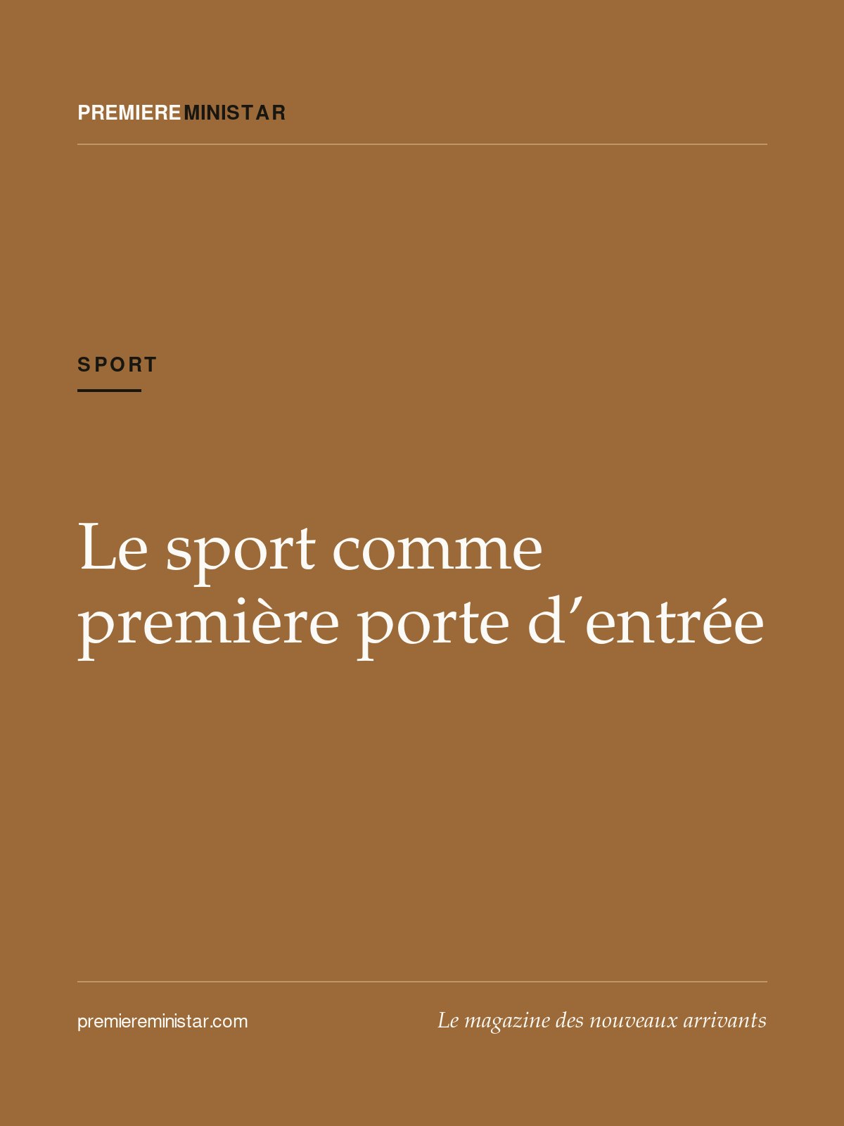 Le sport comme première porte d’entrée