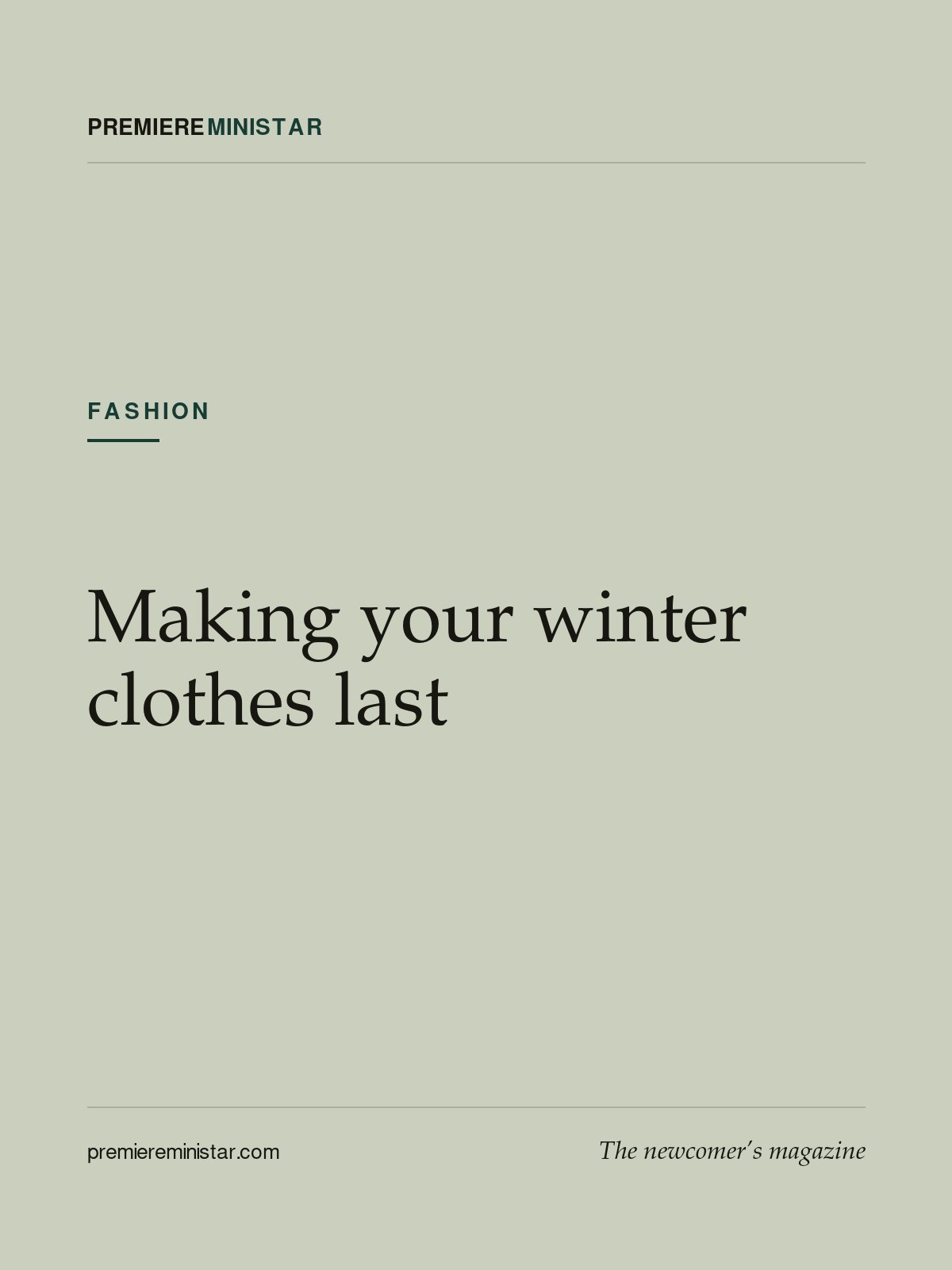 Making your winter clothes last