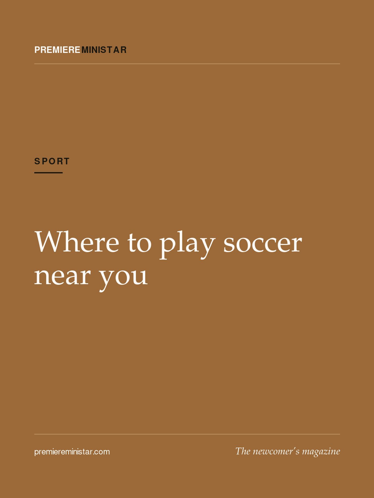 Where to play soccer near you
