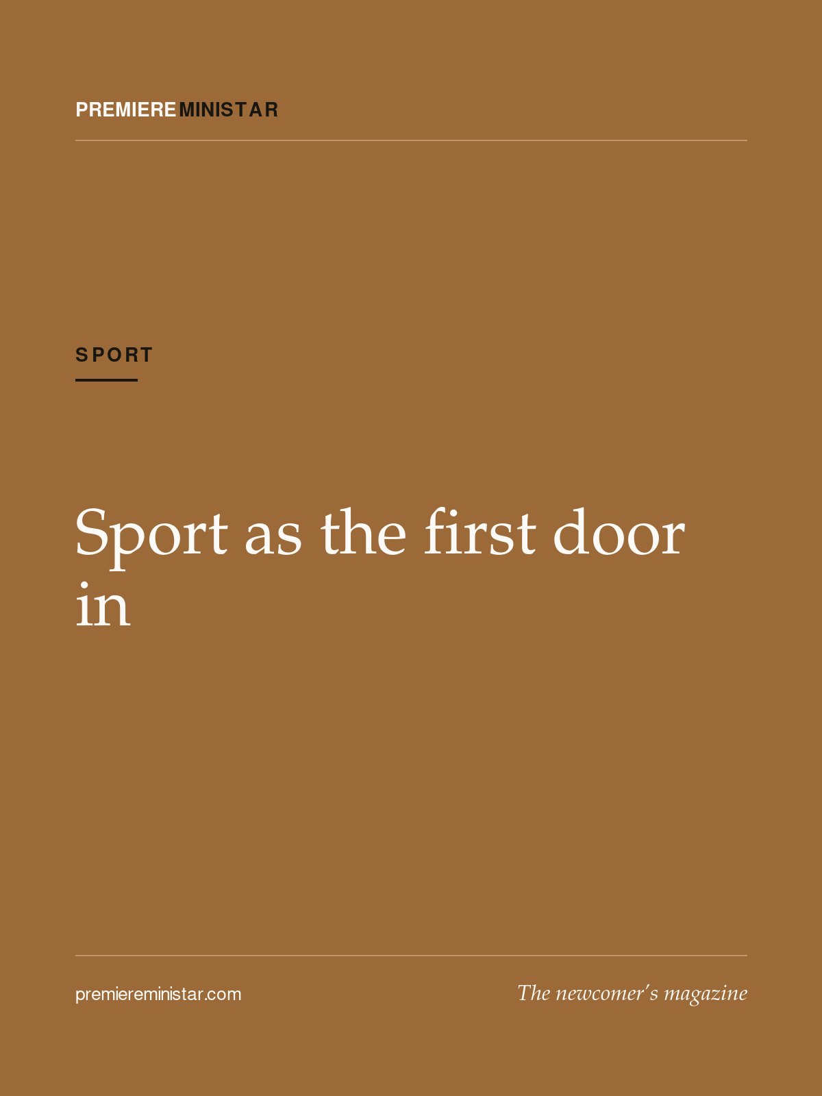 Sport as the first door in