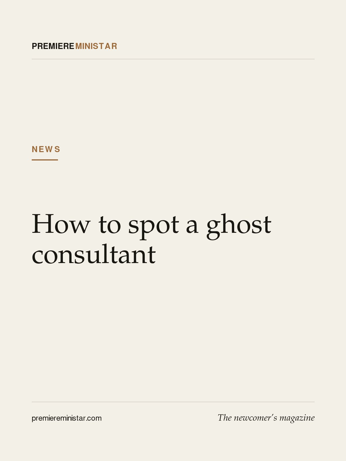 How to spot a ghost consultant