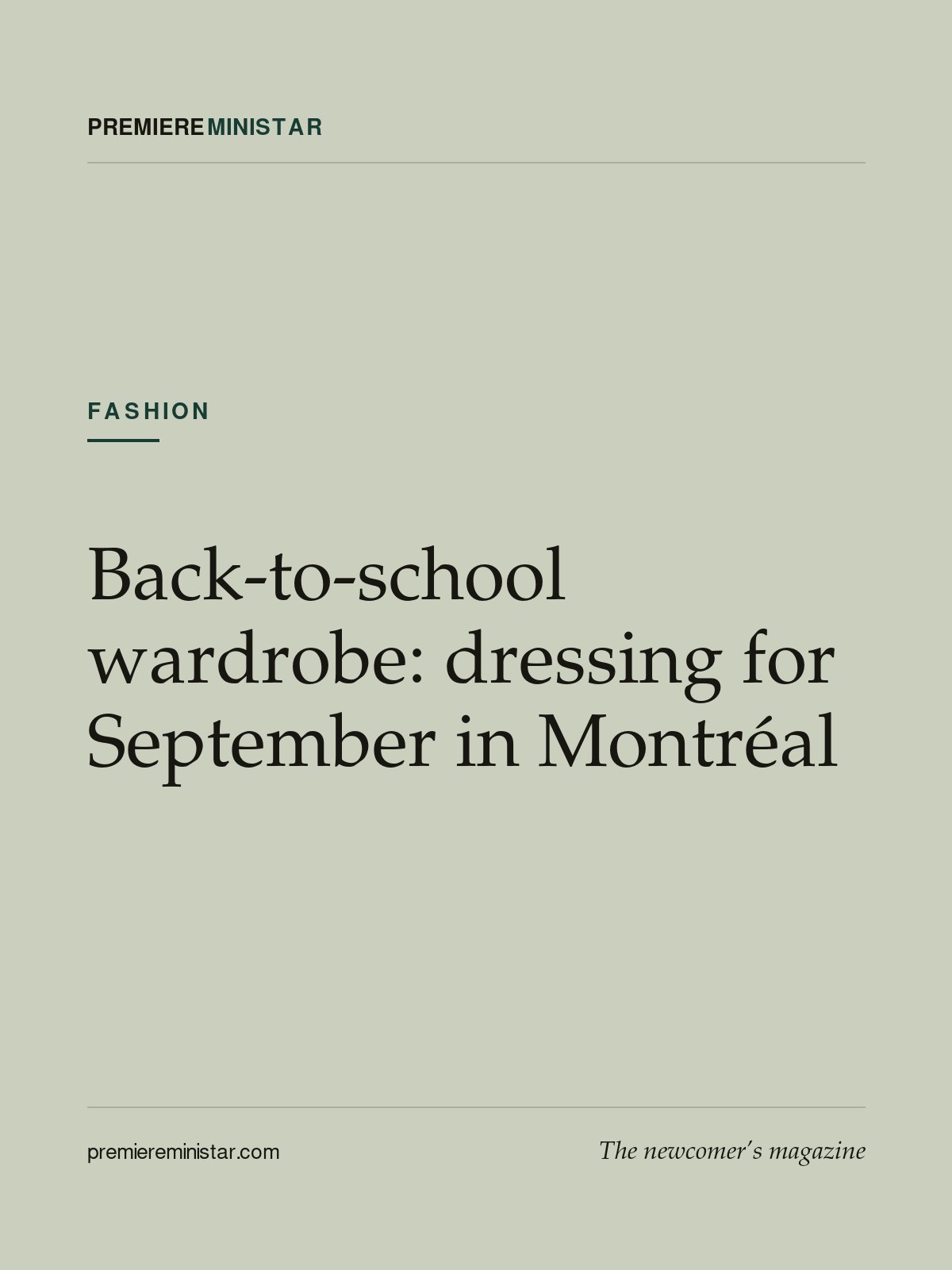 Back-to-school wardrobe: dressing for September in Montréal