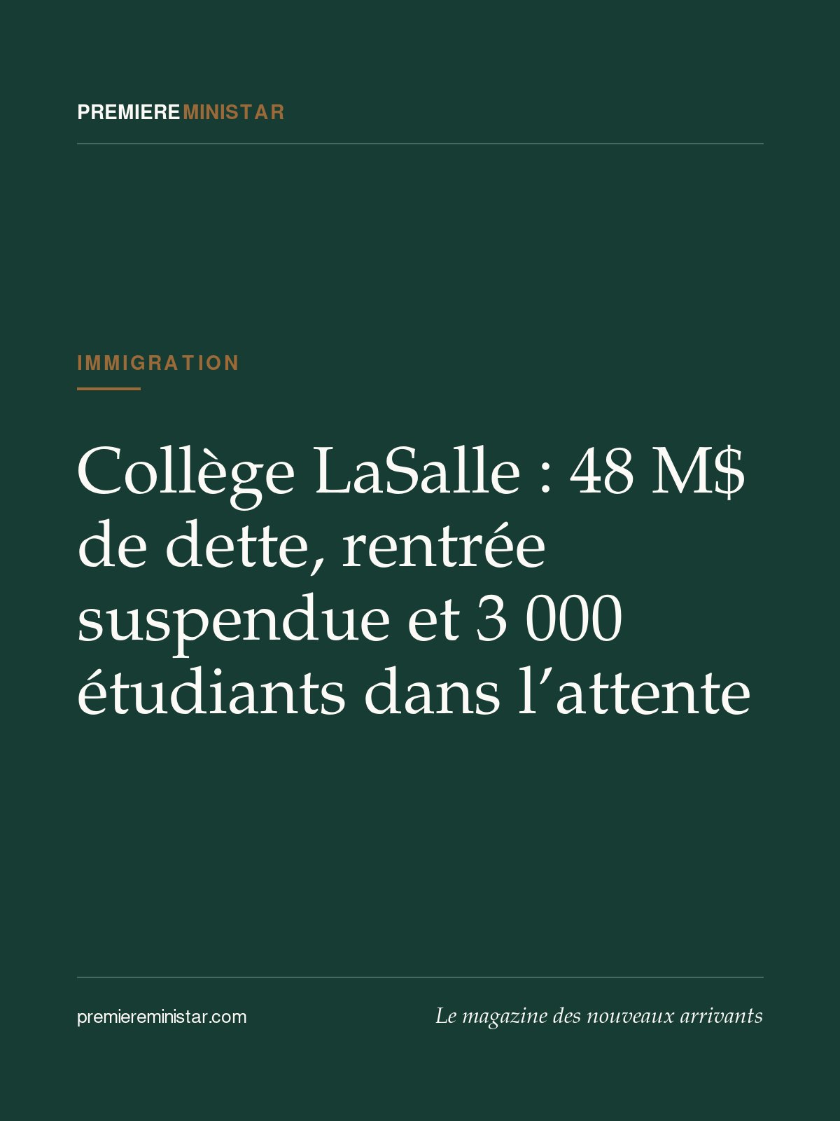 Collège LaSalle : 48 M$ de dette, rentrée suspendue et 3 000 étudiants dans l’attente