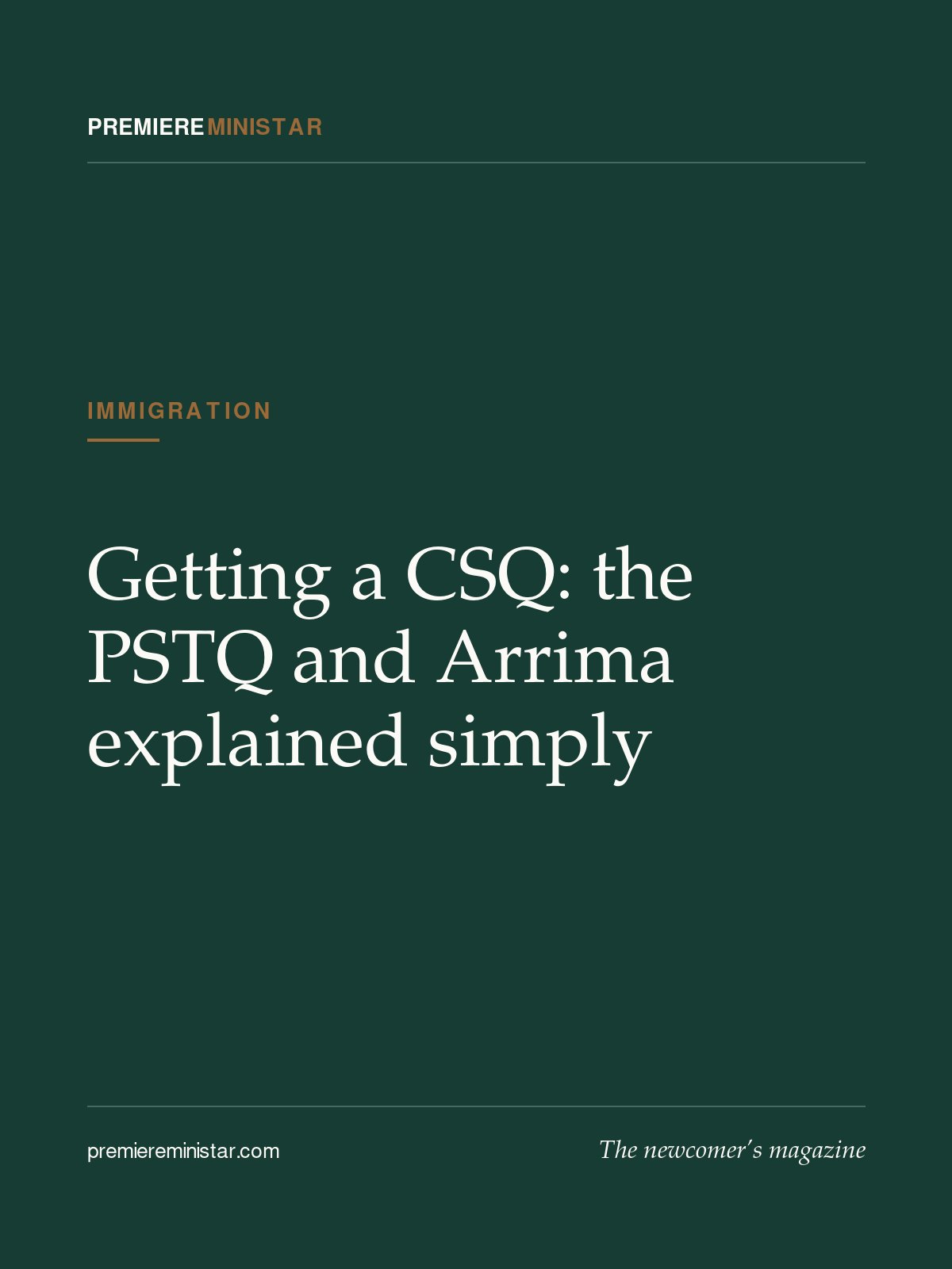 Getting a CSQ: the PSTQ and Arrima explained simply