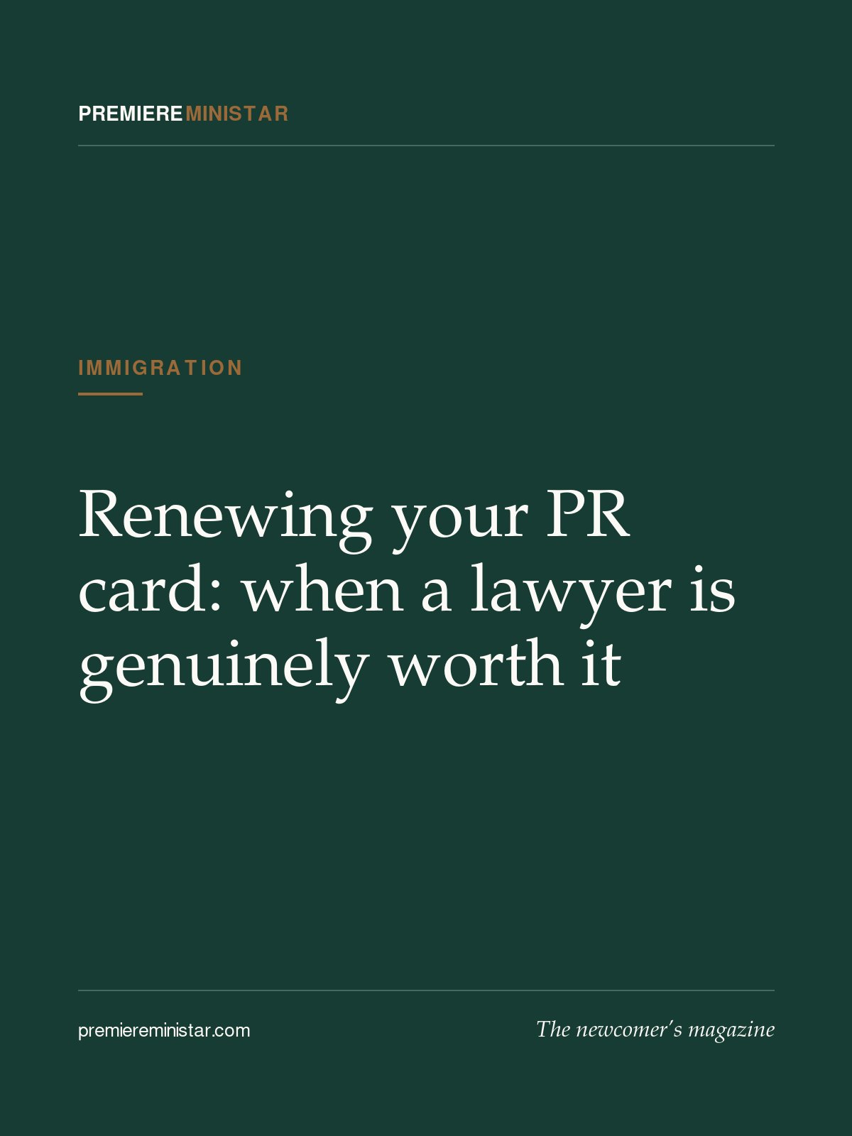 Renewing your PR card: when a lawyer is genuinely worth it