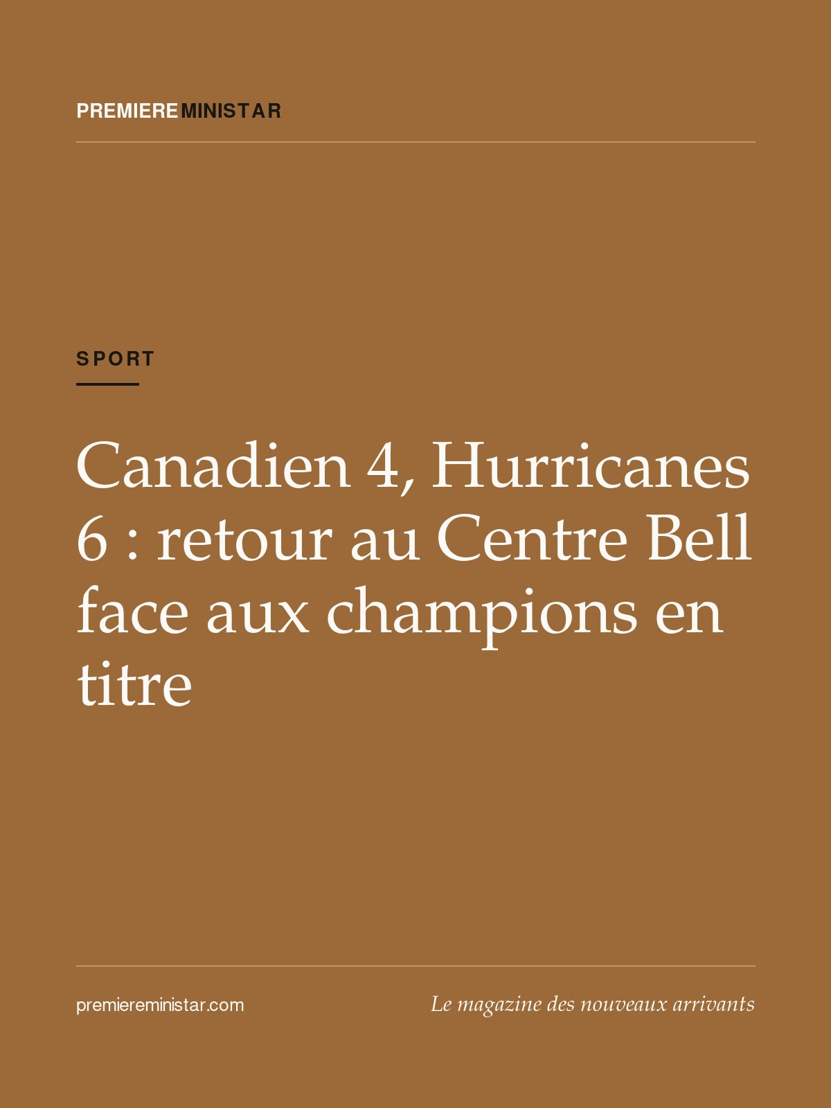 Canadien 4, Hurricanes 6 : retour au Centre Bell face aux champions en titre