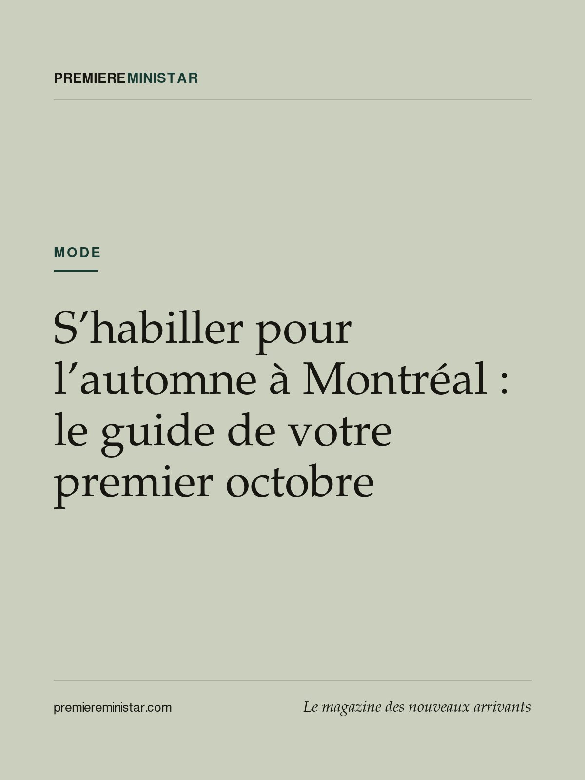 S’habiller pour l’automne à Montréal : le guide de votre premier octobre