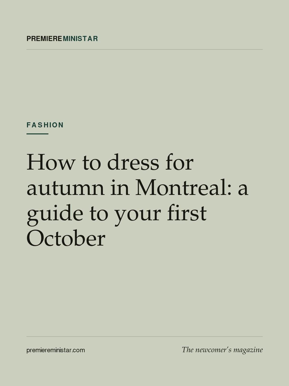 How to dress for autumn in Montreal: a guide to your first October