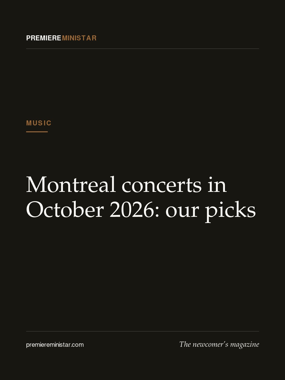 Montreal concerts in October 2026: our picks