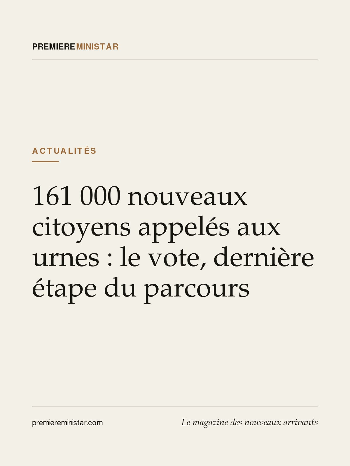 161 000 nouveaux citoyens appelés aux urnes : le vote, dernière étape du parcours