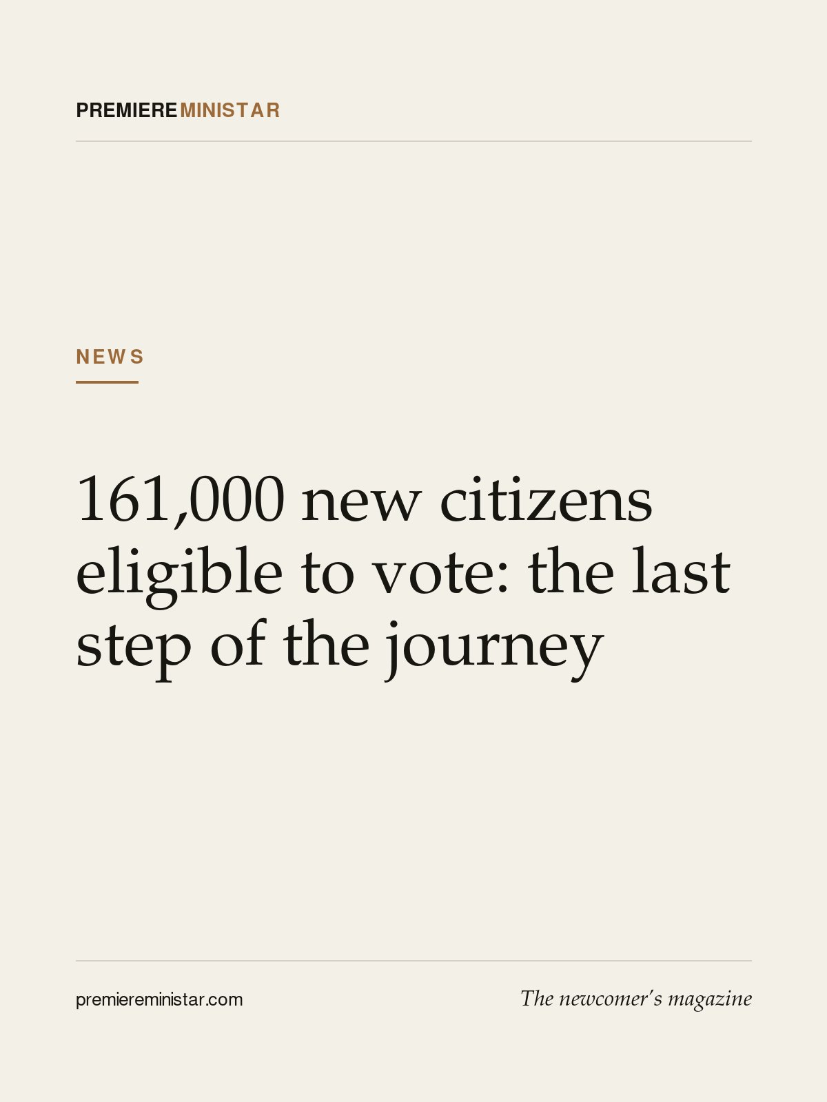 161,000 new citizens eligible to vote: the last step of the journey