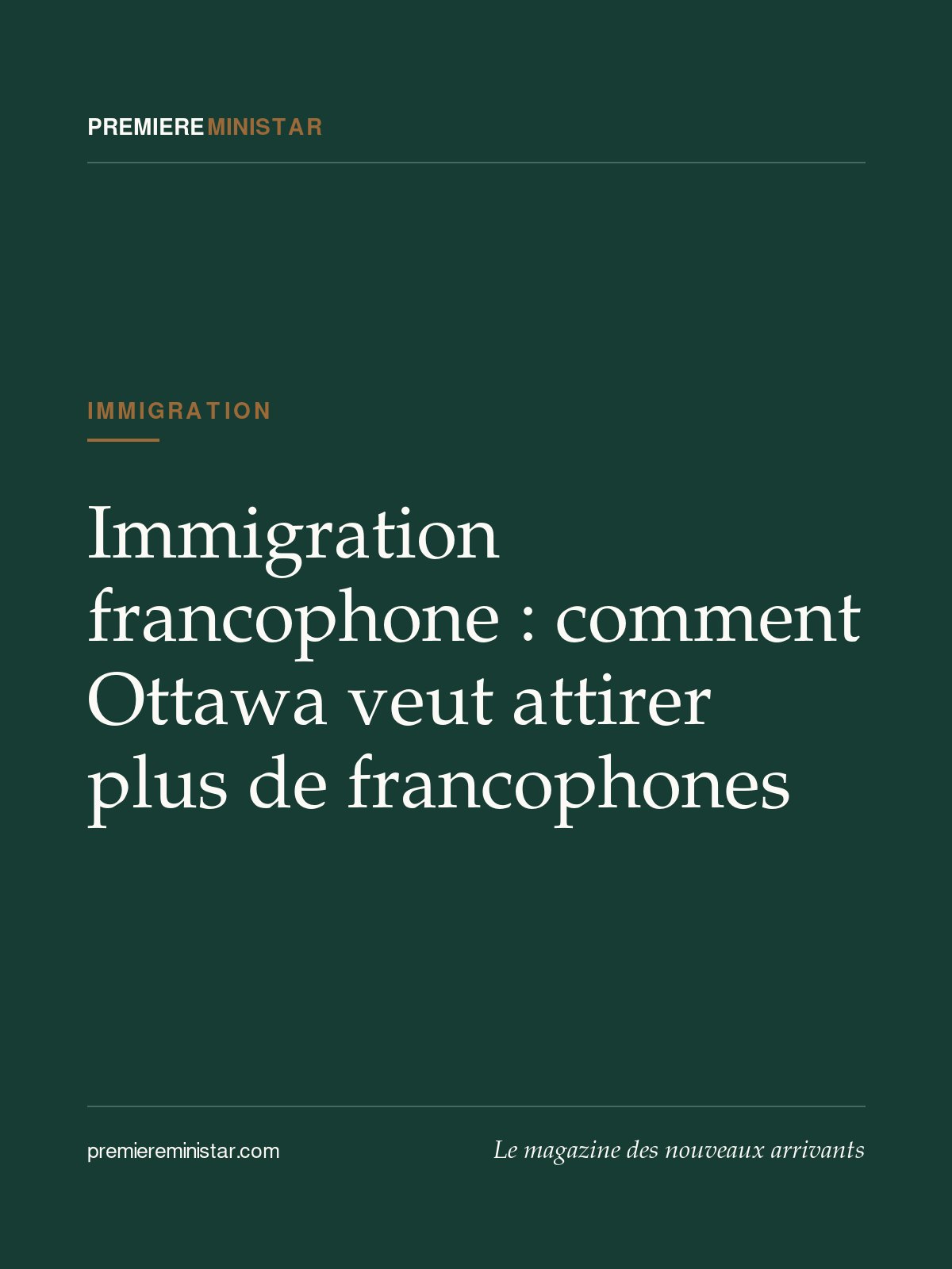 Immigration francophone : comment Ottawa veut attirer plus de francophones