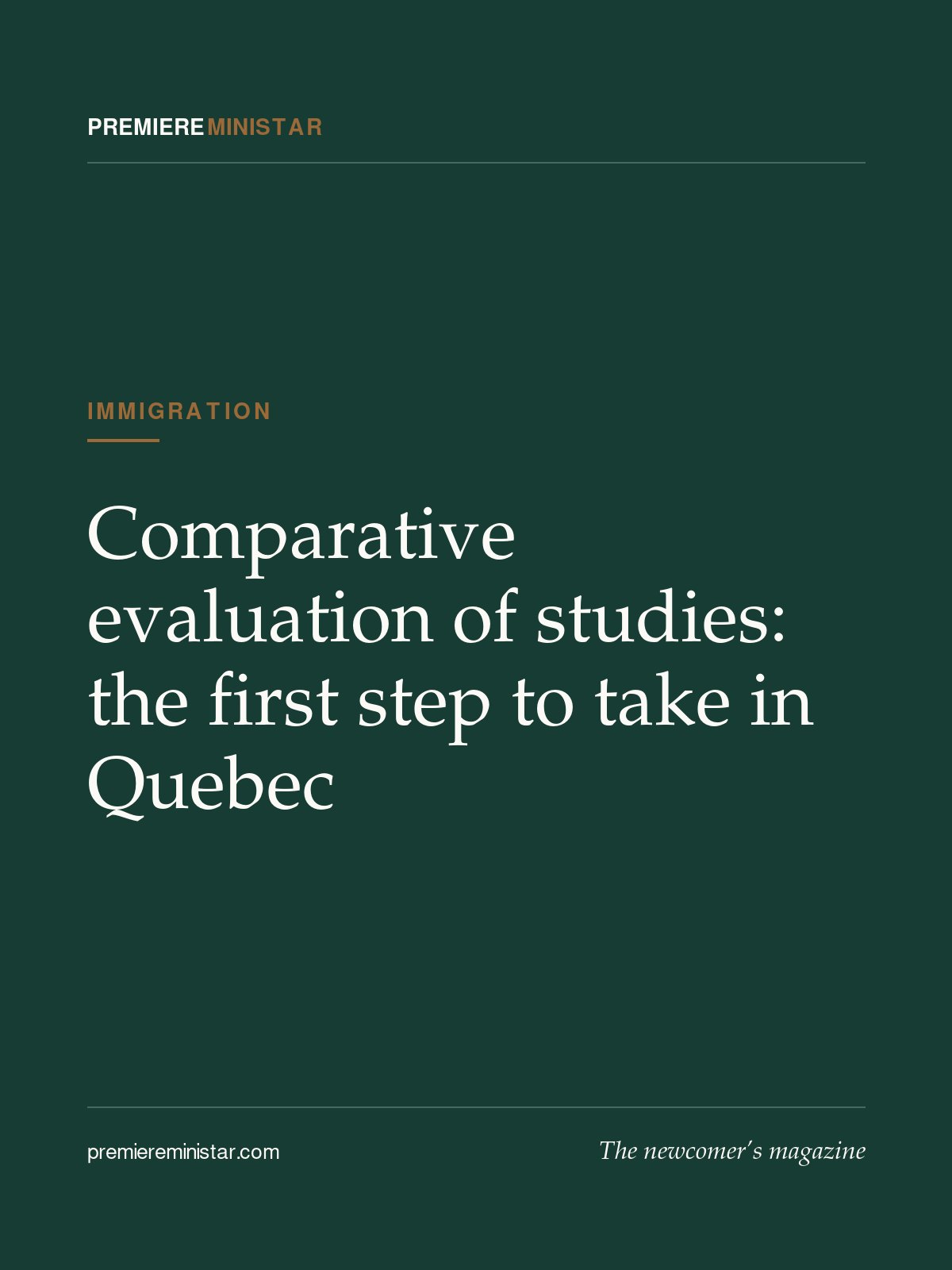 Comparative evaluation of studies: the first step to take in Quebec