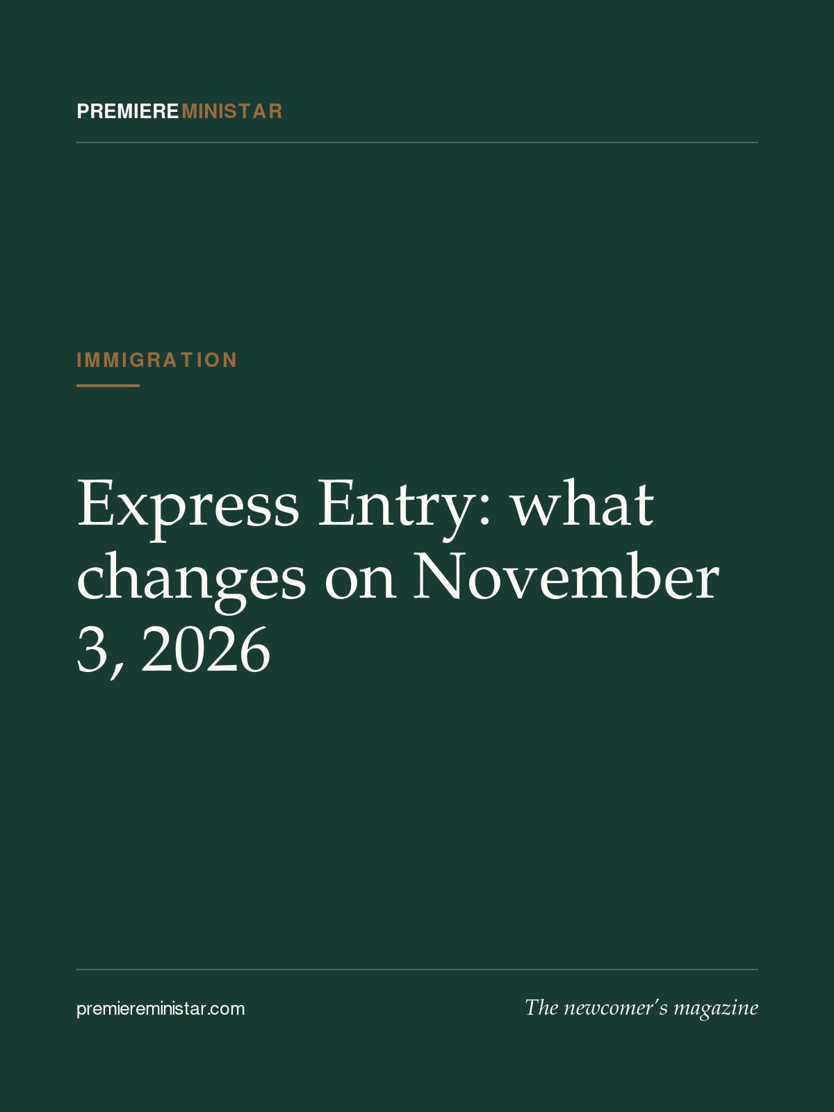 Express Entry: what changes on November 3, 2026